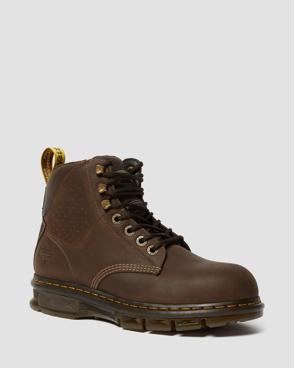 Dr Martens Britton Steel Toe Pracovné Topánky Panske ( Tmavo Hnede ) SK 705-YGSRAH